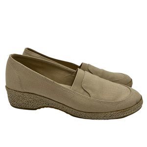 Grasshoppers Natural Tan Casita Stretch Slip On Jute Shoes Womens Size 7…